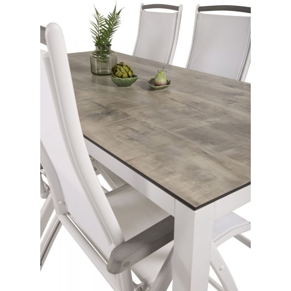 Tottarp Spisegruppe (205x100) - Hvid/Grå - 6 Stole Tottarp Spisegruppe (205x100) - Hvid/Grå - 6 Stole