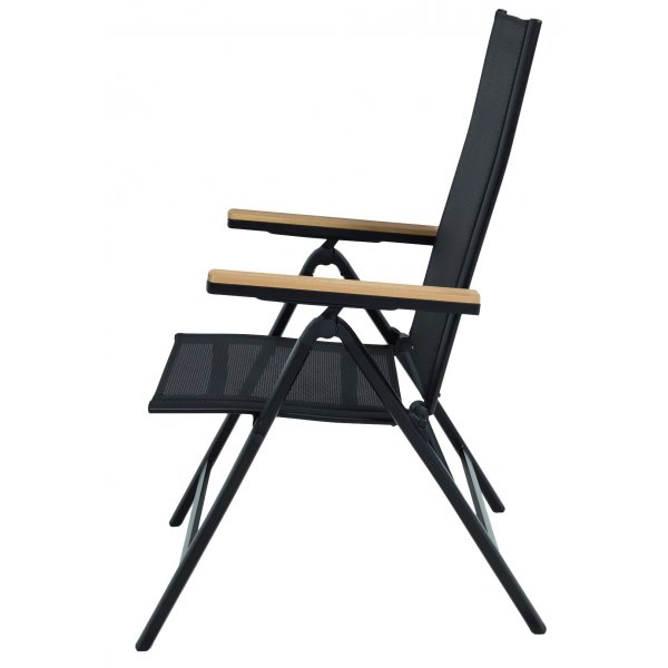 Svea positionsstol svart textilene med armstöd i ek-aintwood Svea positionsstol svart textilene med armstöd i ek-aintwood