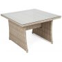 Hjrnesofa Bergamo med lnestol & bord - Beige/beige meleret
