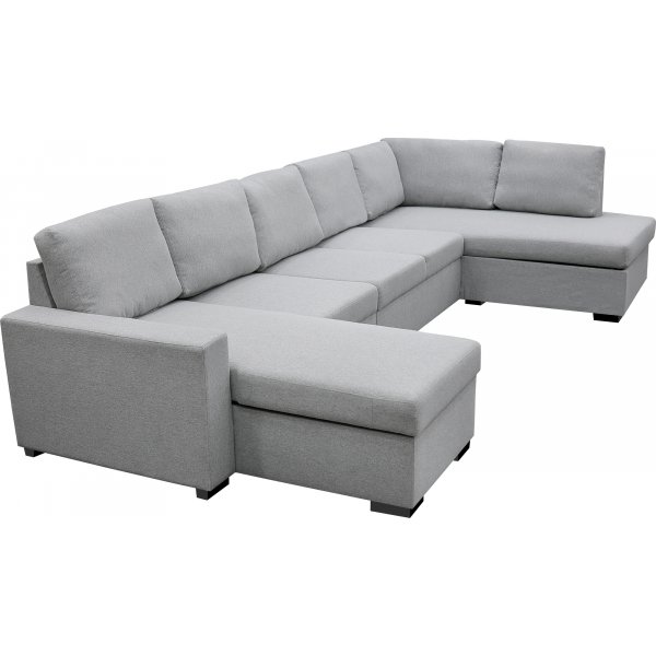 U-soffa med f�rvaring 367 cm gr�