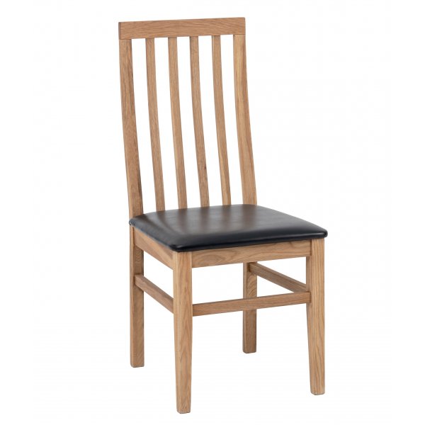 Matstol ek med svart sits - Alaska Matstol ek med svart sits - Alaska