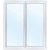 PVC-Parfönsterdörr - 3-glas - Utåtgående - U-värde 0.96