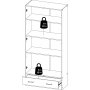 Space garderob vit 80 cm bred med 170,5 cm h�g