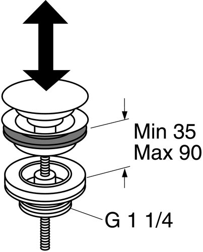 Gustavsberg push-down ventil Gustavsberg push-down ventil