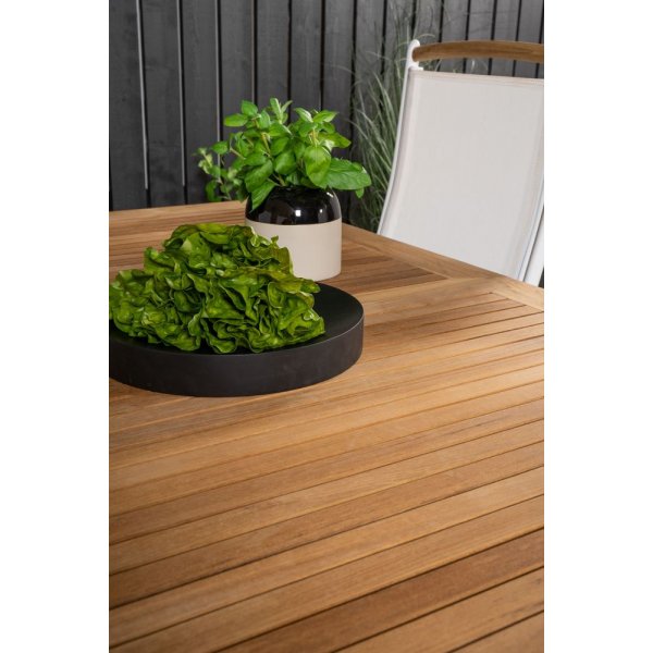 Dotorp Matgrupp (160x90) - Vit/Natur - 4 Stolar