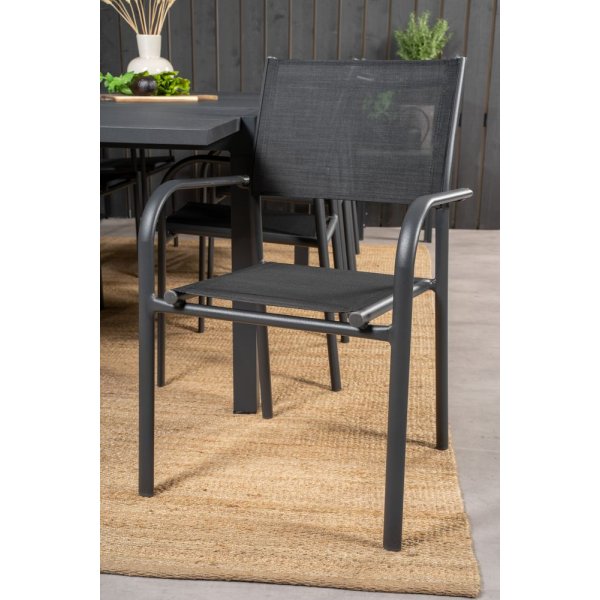 Holma Matgrupp (160x100) - Svart - 8 Stolar Holma Matgrupp (160x100) - Svart - 8 Stolar