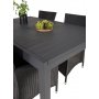 Holma Spisegruppe (160x100) - Svart - 4 Stole