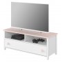 Stephany TV-b�nk - Vit/rosa