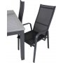Ekens Matgrupp (152x90) - Svart/Gr - 4 Stolar