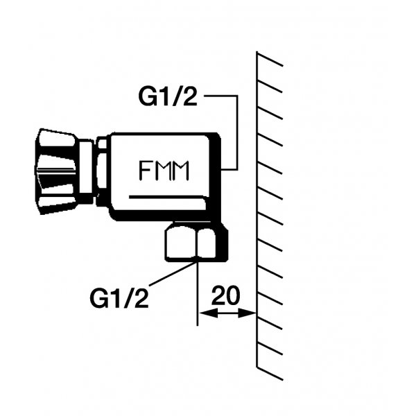 FM Mattsson Vinkelventil Krom FM Mattsson Vinkelventil Krom