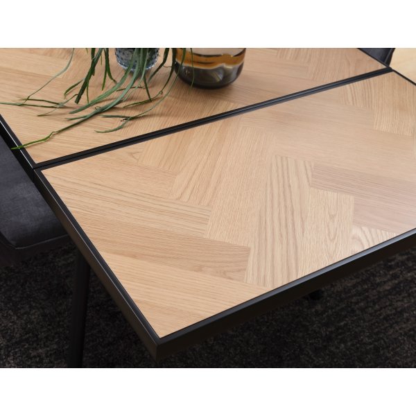 Fishbone till�ggsskiva 45 x 90 cm - Svart / Ek