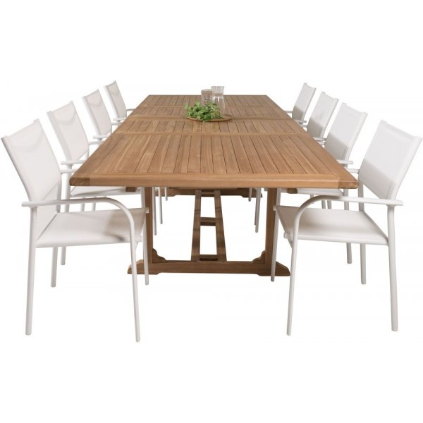 Bjuråker Matgrupp (195x110) - Vit/Natur - 8 Stolar Bjuråker Matgrupp (195x110) - Vit/Natur - 8 Stolar