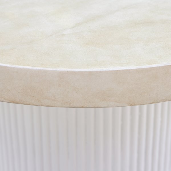 Merca Outdoor-Couchtisch Ø80 cm - Travertin-Finish + Reinigungsspray für Gartenmöbel Merca Outdoor-Couchtisch Ø80 cm - Travertin-Finish + Reinigungsspray für Gartenmöbel