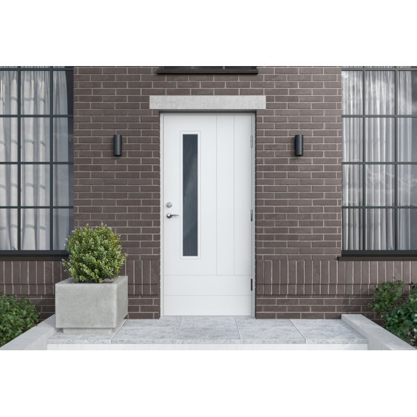 Ytterdörr Denise - med smalt fönster + Karmhylsor Ytterdörr Denise - med smalt fönster + Karmhylsor