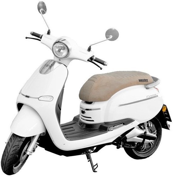 Elmoped 3000 W - Vit + Reflexsele