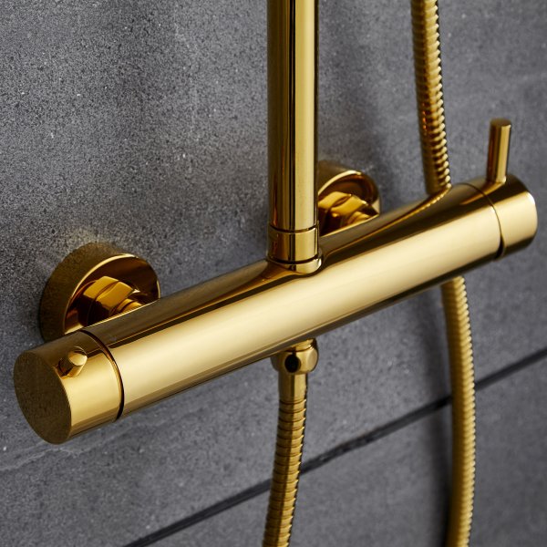 Komplet hovedbrusers�t med h�ndbruser | Messing