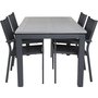 Ekens Spisegruppe (152x90) - Sort/Gr - 4 Stole