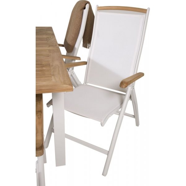 Dotorp Matgrupp (160x90) - Vit/Natur - 4 Stolar