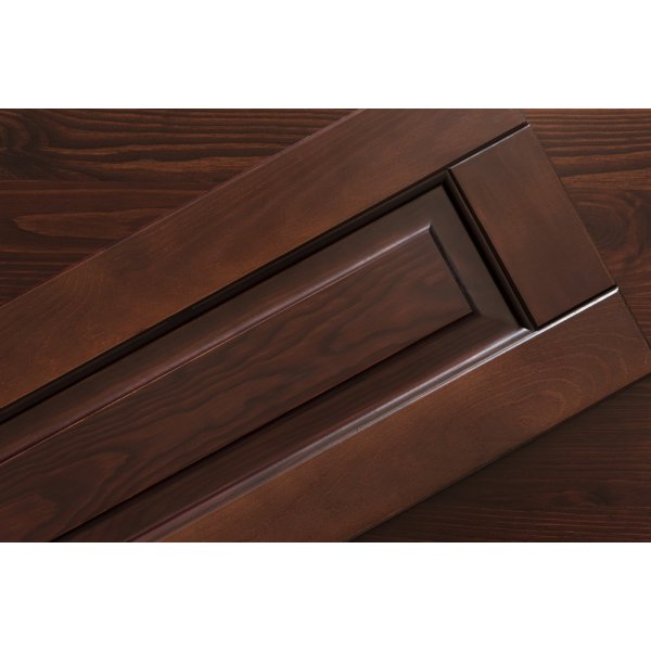 Spiegel Retro Dunkelbraunes Holz - 80 cm