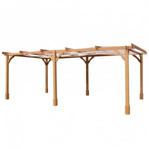 Pergola tr� 6x3 m furu m�rkbrun altan tr�dg�rd