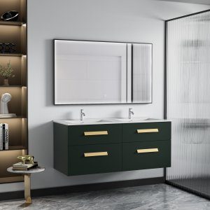 Badrumsm&ouml;bler 120 cm Svart & M&auml;ssing - Lima + Toalettpappersh&aring;llare