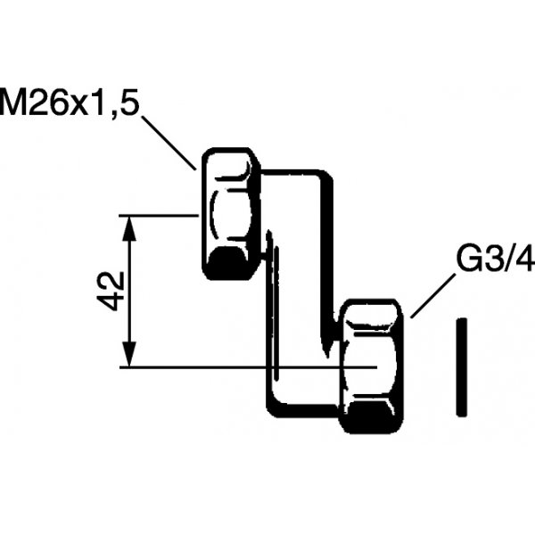 FM Mattsson Excenterkoppling (c/c 42) Krom - 2823-4000 FM Mattsson Excenterkoppling (c/c 42) Krom - 2823-4000