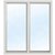 Fast fönster med bågpost - Aluminium -  3-glas U-värde 1,1
