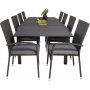 Holma Matgrupp (160x100) - Svart - 8 Stolar
