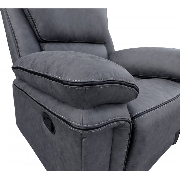 Reclinerf�t�lj gr� (Mikrofiber) - Riverdale