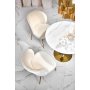 Matbord runt �90 cm - Marmorerat glas/guld