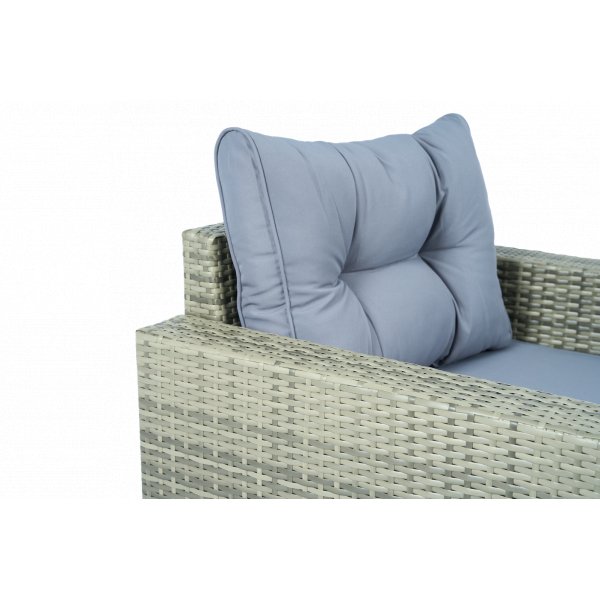 Stor loungegrupp 7 delar | Soffa, f�t�ljer, bord & pallar | Gr�