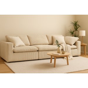 Manchestersoffa 320 cm Beige Manchestersoffa 320 cm Beige