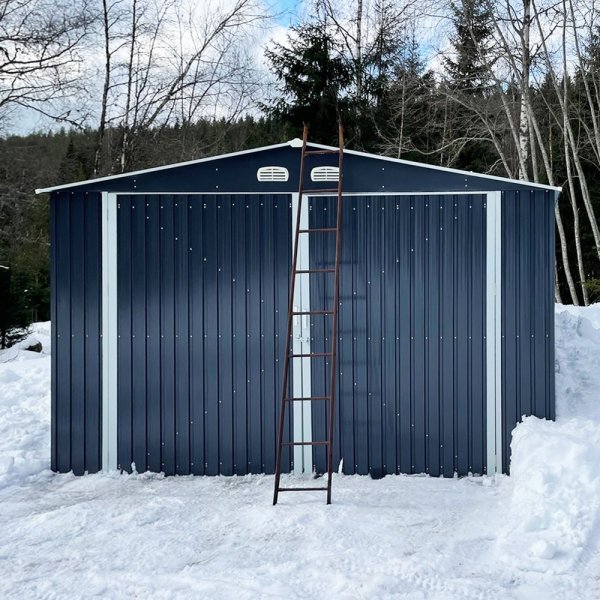 Metalplade garagesæt 23 m² dobbeltdør garageport premium Metalplade garagesæt 23 m² dobbeltdør garageport premium