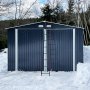 Metalplade garagesæt 23 m² dobbeltdør garageport premium Metalplade garagesæt 23 m² dobbeltdør garageport premium