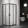 Duschh�rna 80x190cm | Skjutd�rr | Modern design | Svart