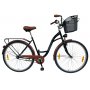 Damen-Citybike - Schwarz - 28-Zoll-Rder | 20-Zoll-Stahlrahmen + Schlosskette