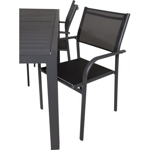 Holma Matgrupp (160x100) - Svart - 4 Stolar Holma Matgrupp (160x100) - Svart - 4 Stolar