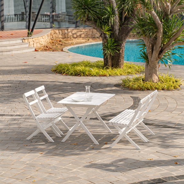 Knohult Outdoor-Sofa | Gartenbank - Weiß + Reinigungsspray für Gartenmöbel Knohult Outdoor-Sofa | Gartenbank - Weiß + Reinigungsspray für Gartenmöbel