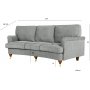 Howard 3-sits soffa 225 cm - grå Howard 3-sits soffa 225 cm - grå