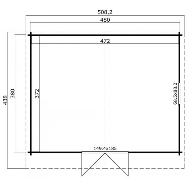 Attefallshus Otto A - 18,2 m² Attefallshus Otto A - 18,2 m²