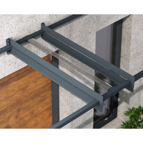 Canopia Nancy Entrétak 0,9 x 4,1 - Grå/klarglas Canopia Nancy Entrétak 0,9 x 4,1 - Grå/klarglas