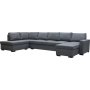 U-soffa Solna v�ndbar - 367 cm - m�rkgr�