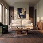 1 Watford Deluxe Sofa Howard - Beige Inari 22 Stoff, Birkenholz- und schwarze Beine, 208 cm