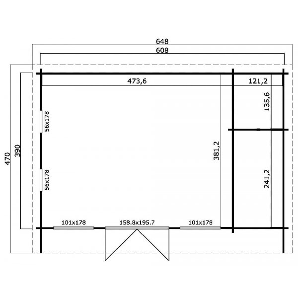 Fritidshus Viktoria - 25,75 m�