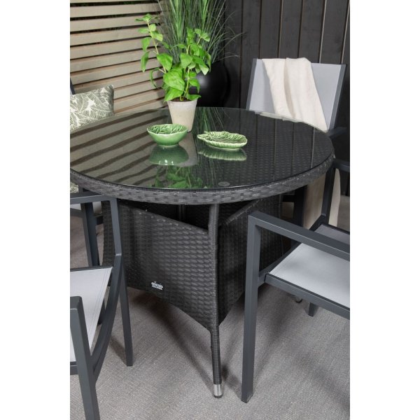 Frubol Matgrupp (ø90) - Svart - 4 Stolar Frubol Matgrupp (ø90) - Svart - 4 Stolar