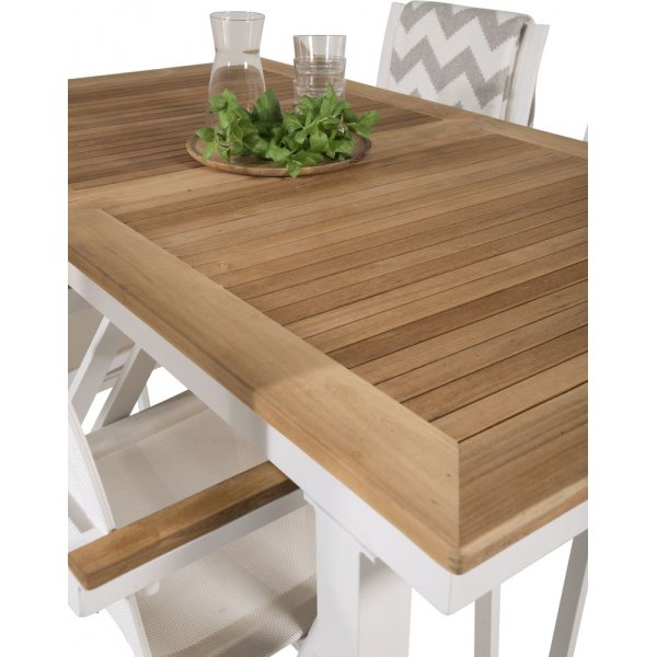 Dotorp Matgrupp (160x90) - Vit/Natur - 4 Stolar