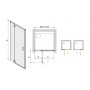 Duschdrr Free Line - 6mm glas (gavel + drr H 200 cm) 