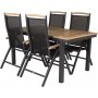 Dotorp Spisegruppe (160x90) - Sort/Natur - 4 Stole