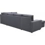 U-soffa b�ddsoffa Dream med f�rvaring - 299 cm - m�rkgr�