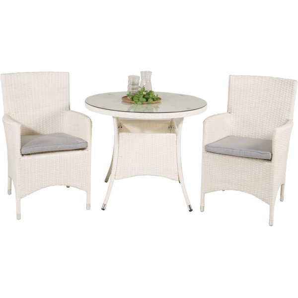 Frubol Matgrupp (ø90) - Vit - 2 Stolar Frubol Matgrupp (ø90) - Vit - 2 Stolar